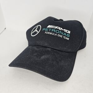 Mercedes AMG Petronas F1 Team Trucker Hat Black Sports Cap Used Condition Adjust